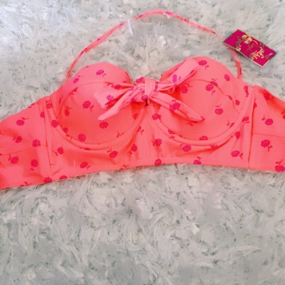 Candies Juniors Medium Neon Bikini Floral - Picture 2 of 4